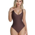 Body Tanga Plongeant Sans Couture Non Doublé