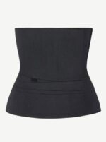 Bande de compression noire enroulée à plat, vue produit de face.