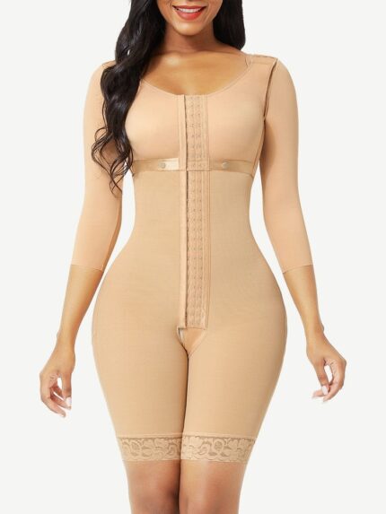 Gaine Colombienne Sablier Amincissante Bras & Dentelle Florale – Colombian Shapewear by Curviery