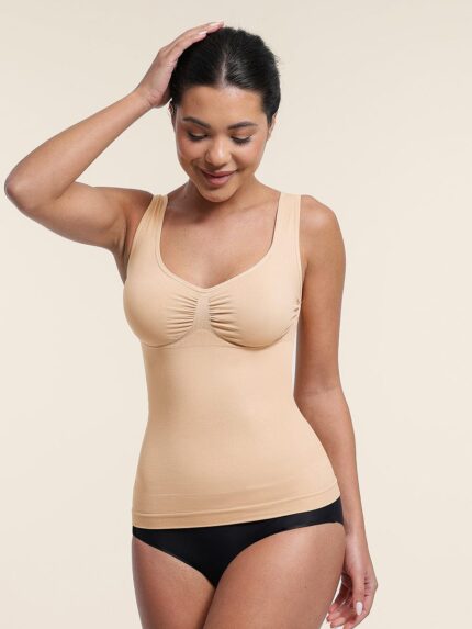 Débardeur Sculptant Col Diamant Maintien Poitrine et Ventre Plat – Colombian Shapewear by Curviery